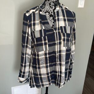 Jones New York Women's Flannel Shirttail NEW
